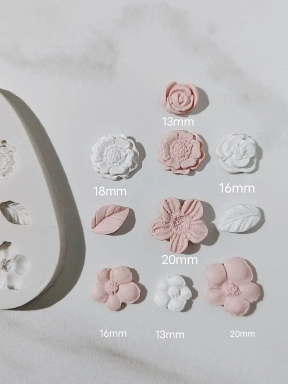 Flower Polymer Clay Molds, 2Pcs Polymer Clay Molds for Jewelry Making, Daisy Sun